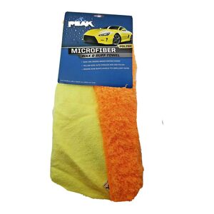 Peak Wax and Buff Microfiber Towel Yellow and Orange 16 x 16inch Peak Wax and Buff Microfiber Towel Yellow and Orange 16 x 16inch